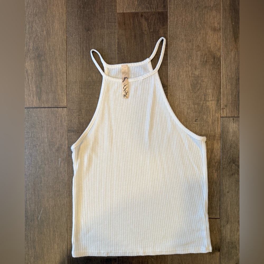 White Ribbed Top